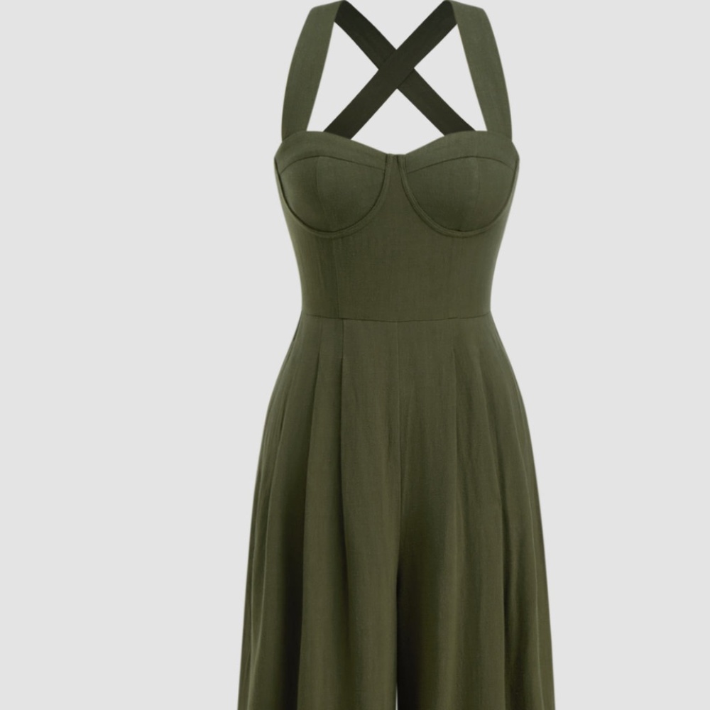 CIDER Women's Wide Leg Sleeveless Jumpsuit NEW XL